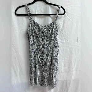 The Limited Women’s Black And White Bottom Down Spaghetti Strap Sun Dress